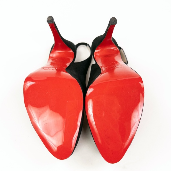 Christian Louboutin Rolande Boucle 120 Suede Slingback Pumps - Picture 5 of 6